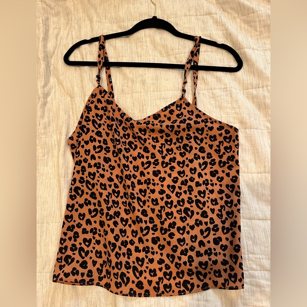Wishlist apparel Leopard print flowy tank top